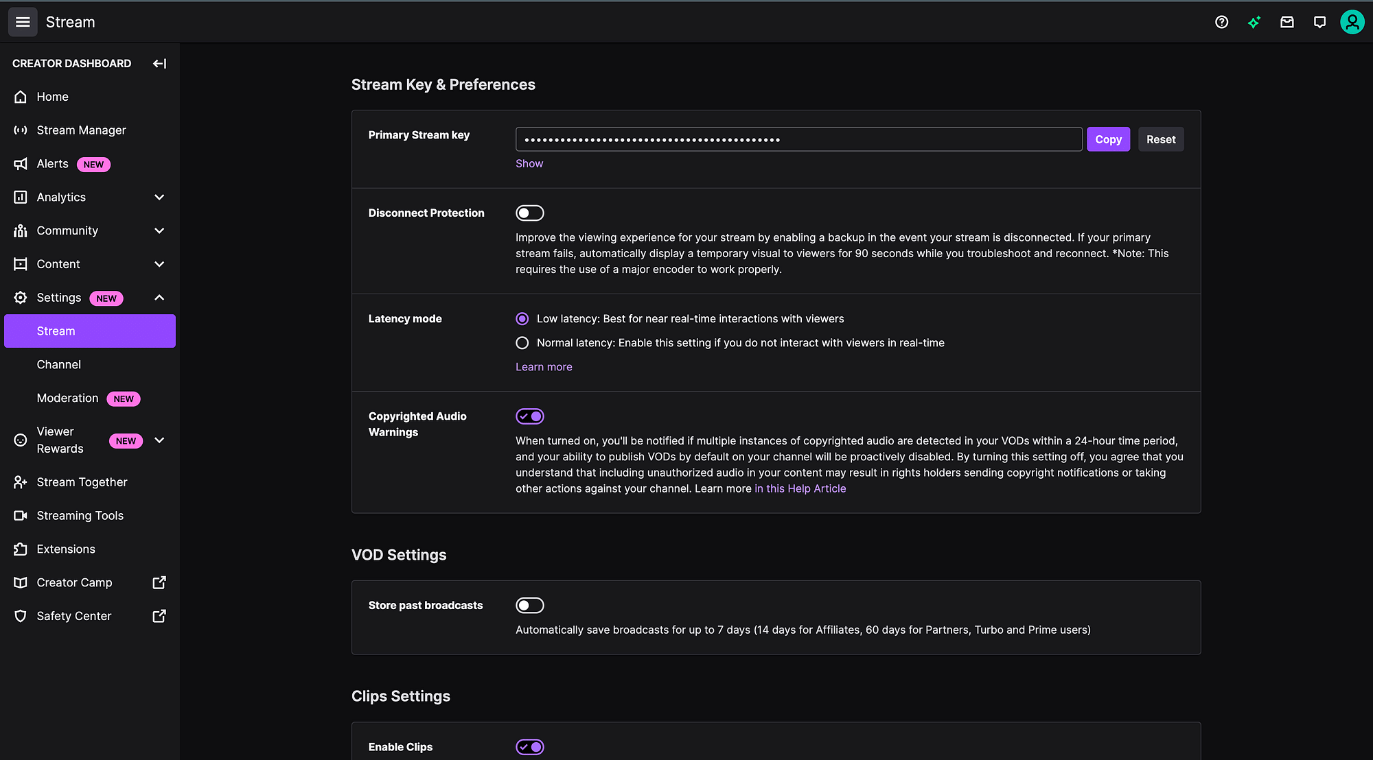 Twitch Creator Dashboard