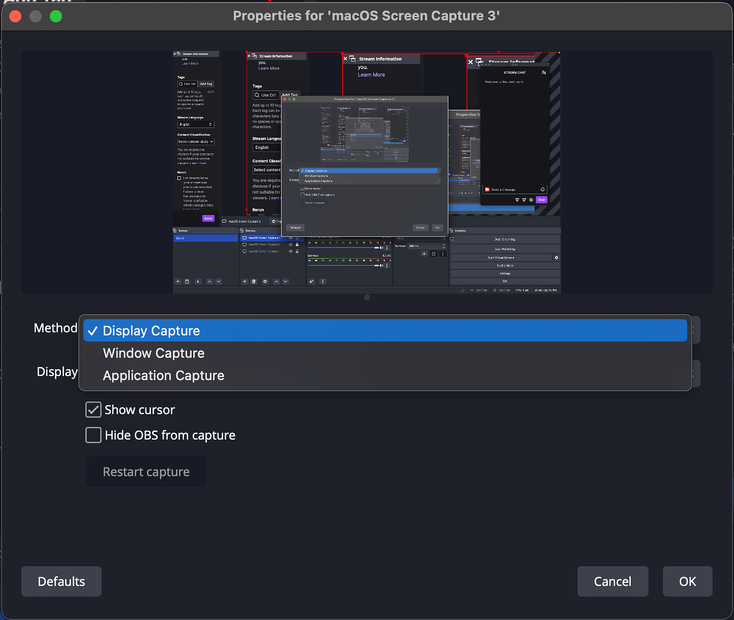 Adding Sources to OBS