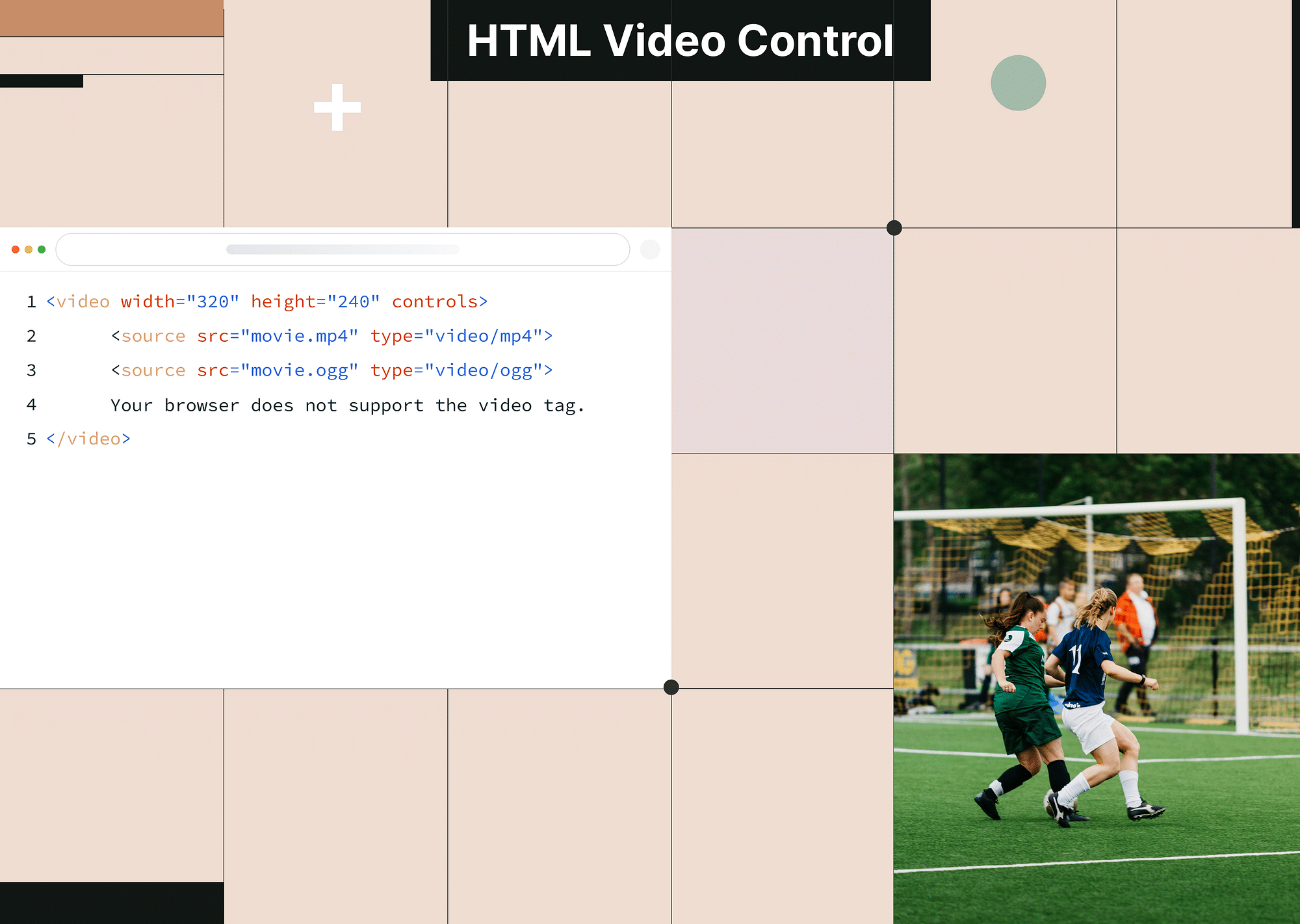 html video controls show