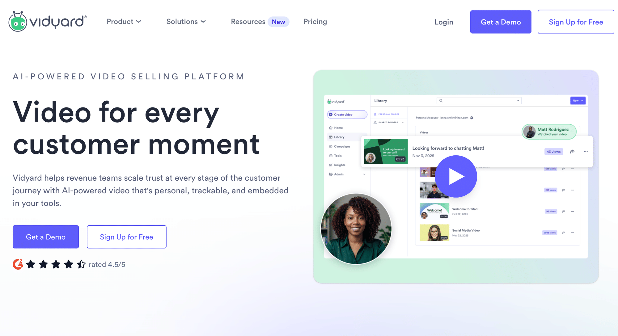 Vidyard Video player