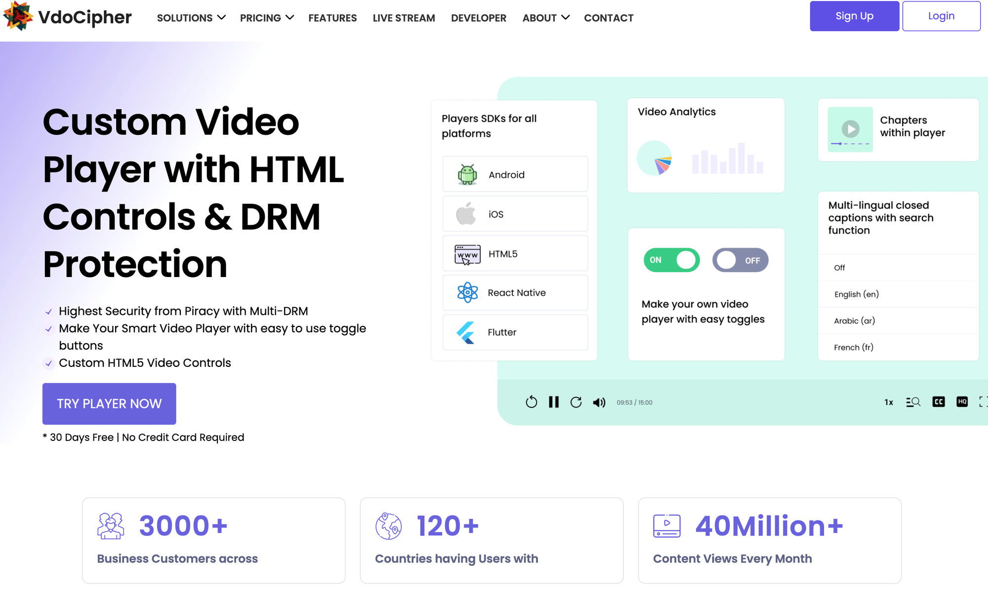 VdoCipher Custom Video playerbrig