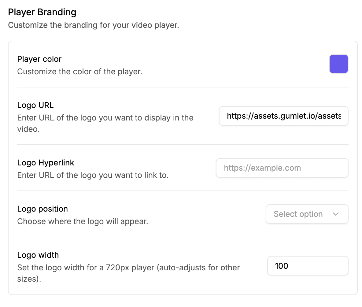 Set up player-branding settings